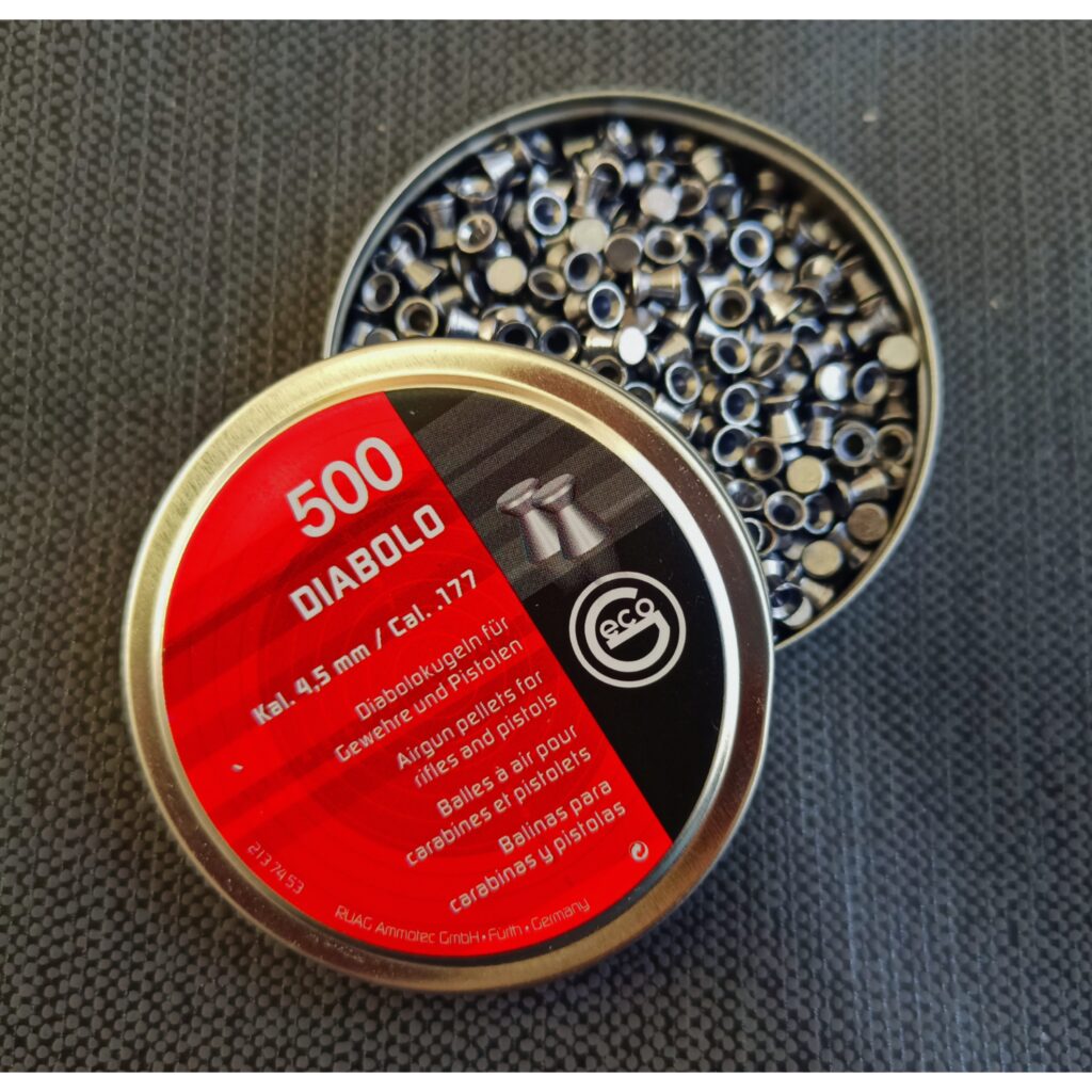 500 DIABOLO PELLETS(7.2 grain pellets)(.177/4.5mm) Flat Head Pellets ...