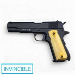 METAL ENGRAVED GRIP FOR .45 Bore PISTOL | BRASS HANDICRAFTED