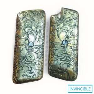 METAL ENGRAVED GRIP FOR .30 Bore PISTOL | BRASS HANDICRAFTED