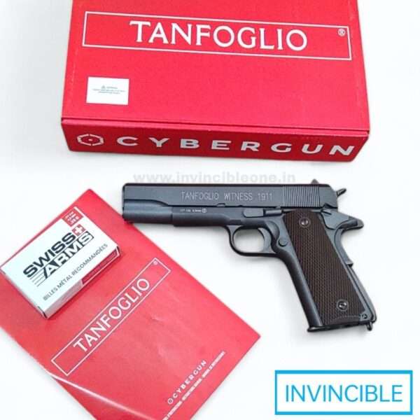 Tanfoglio Witness 1911 CO2 BB Pistol, Brown Grips Swiss arm's - Image 3