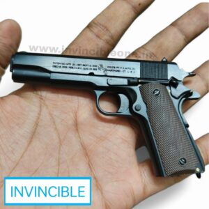 Miniature Colt 1911 black fully functional replica shells ejecting toy gun | full black metal replica