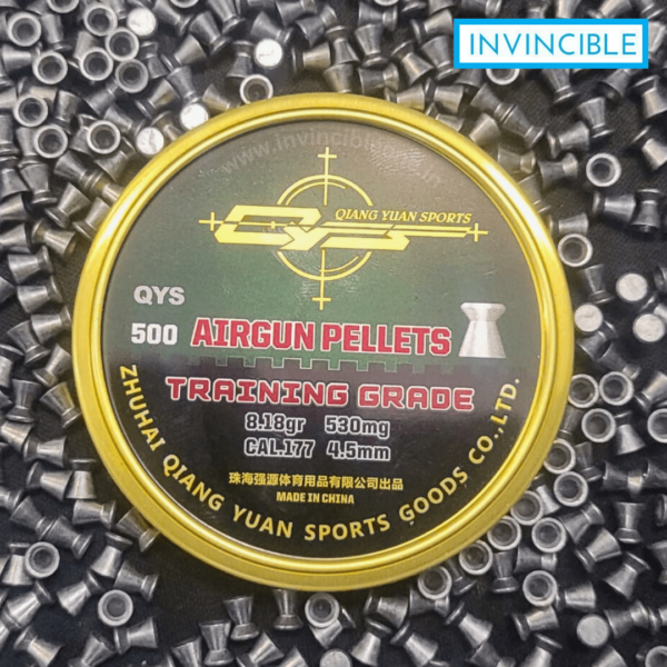 QYS Traning Grade Airgun Pellet .177 cal |  8.18 gr | 500 nos