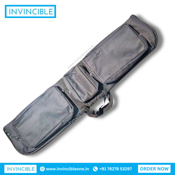 Large size Padded Soft Case/cover for air gun with 3 Zip Pouches - Image 4