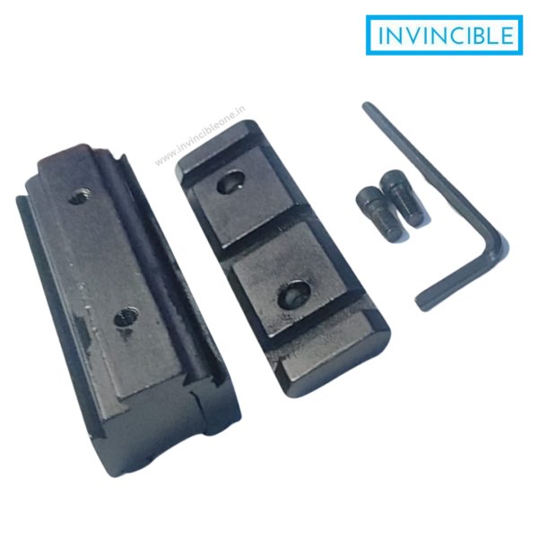 Scope rail mount  11mm to 11mm/21mm rail converter/raiser - Image 3