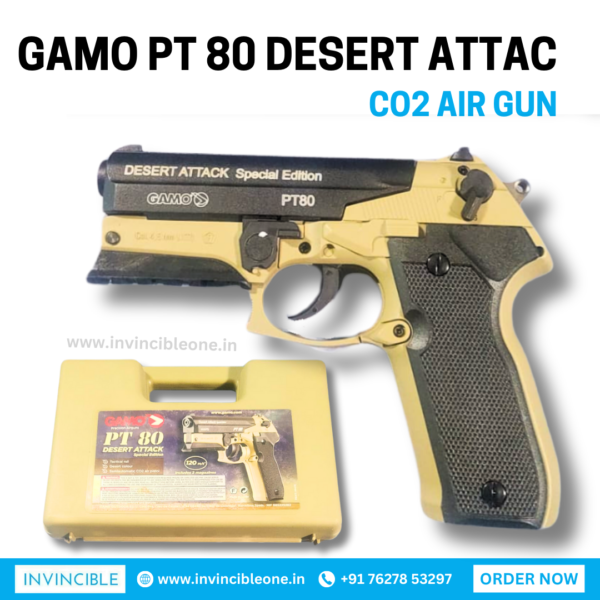 Gamo PT-80 Desert Attack Pellets CO2 Air Pistol .177 Cal - Image 4